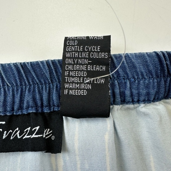 Frazzle patchwork diagonal cut A-line cotton denim maxi skirt fits 12ish - Picture 5 of 6